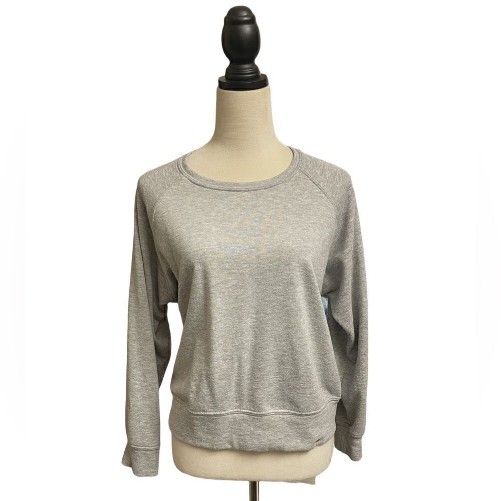 Circle X Heather Gray Semi-Cropped Pullover Sweatshirt (Size: Medium)